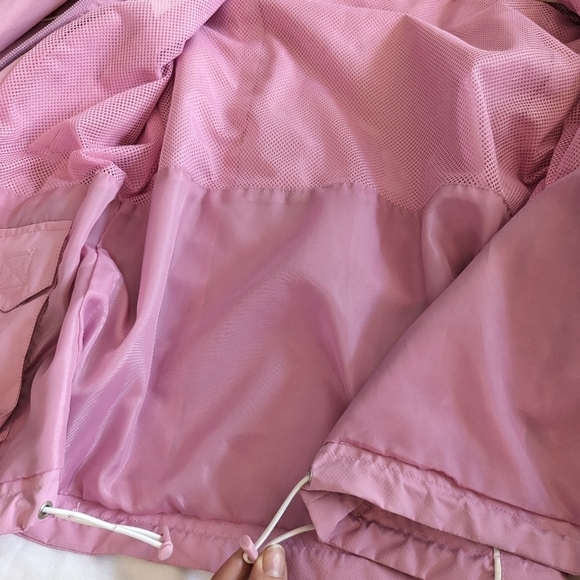 ]Alpine Tek Full Zip Retro Pastel Pink Windbreaker Jacket Women's Size S - Picture 9 of 16